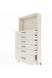 Arges Dolap Tek Raflı 6 Çekmeceli 88x30x182 - S24M039V1A