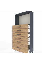 Arges Dolap Tek Raflı 6 Çekmeceli 88x30x182 - S24M039V6A