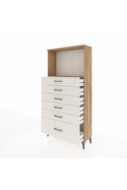 Arges Dolap Tek Raflı 6 Çekmeceli 88x30x182 - S24M039V7A