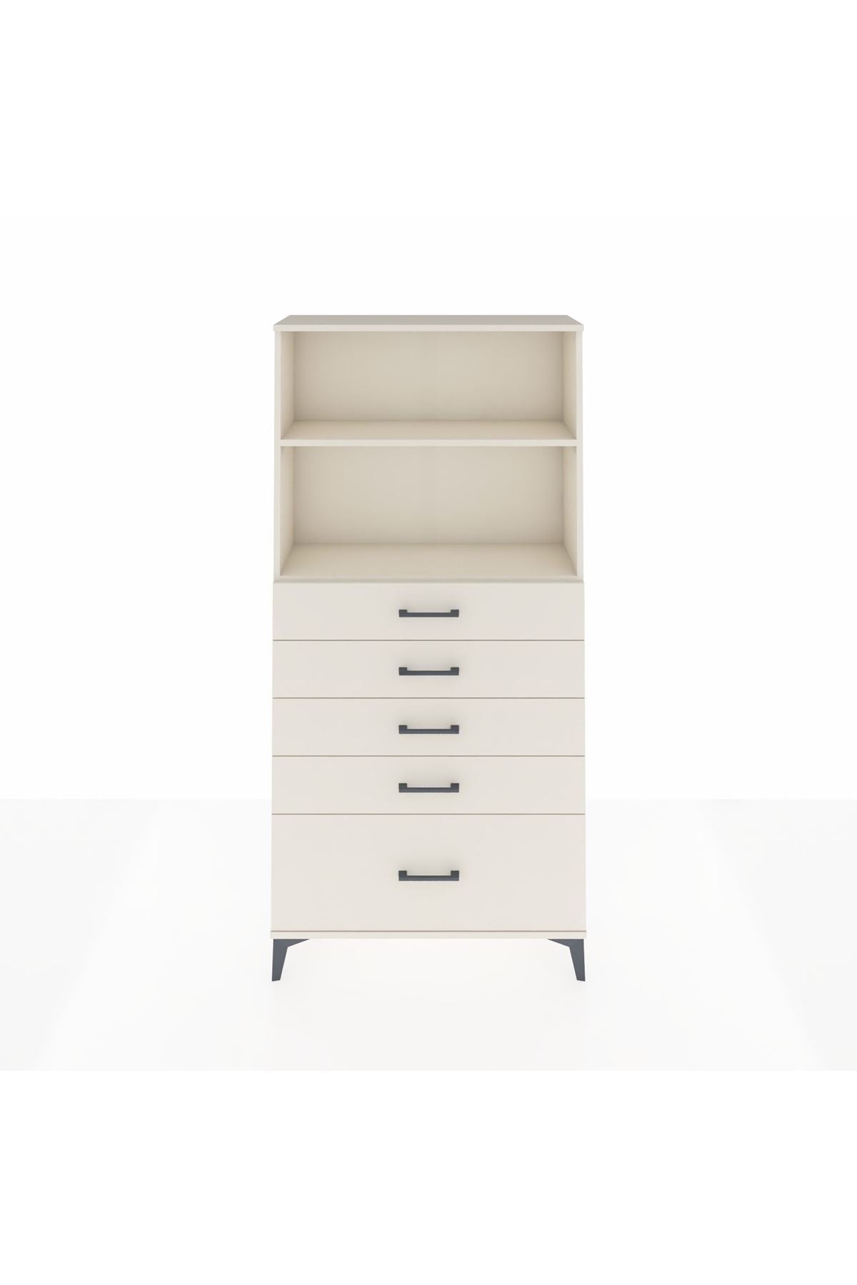 Arges Dolap 2 Raflı 5 Çekmeceli 88x30x182 - S24M040V1A