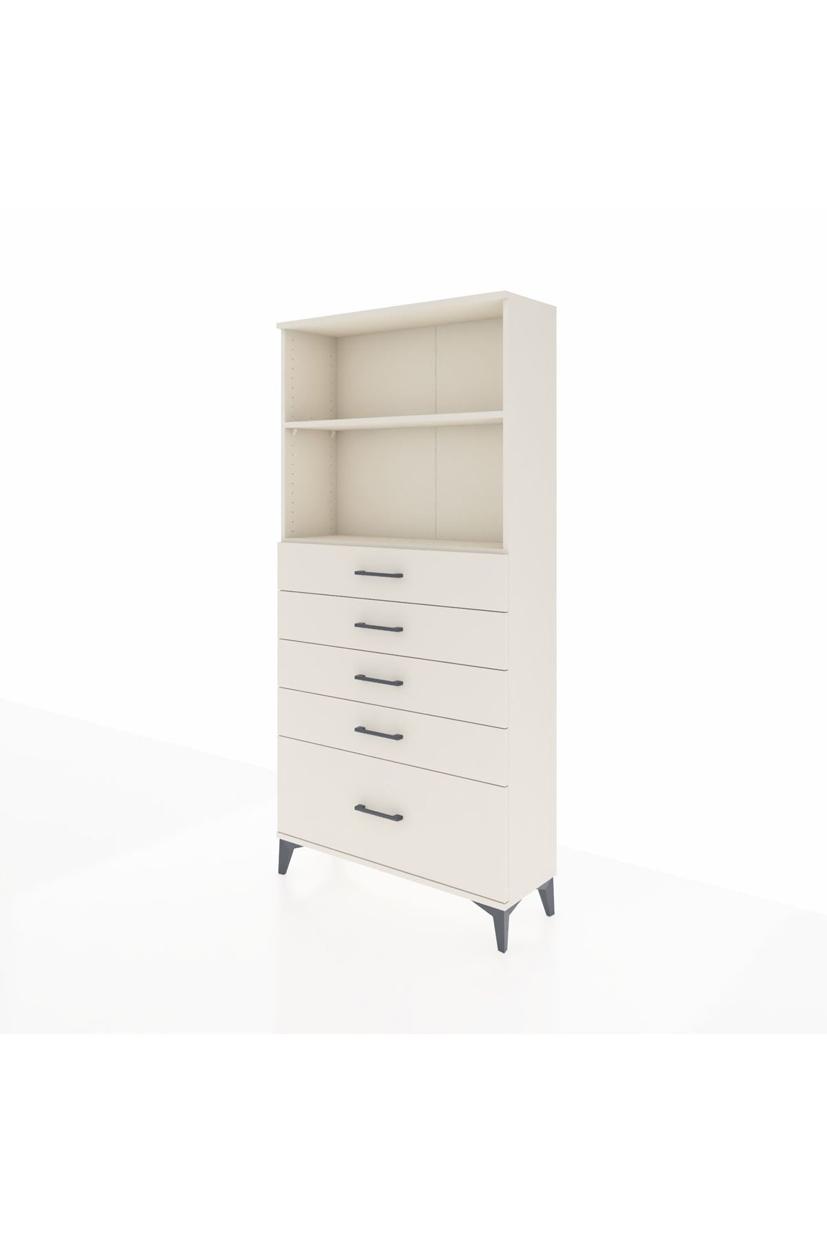 Arges Dolap 2 Raflı 5 Çekmeceli 88x30x182 - S24M040V1A