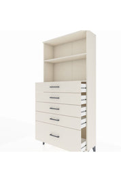 Arges Dolap 2 Raflı 5 Çekmeceli 88x30x182 - S24M040V1A