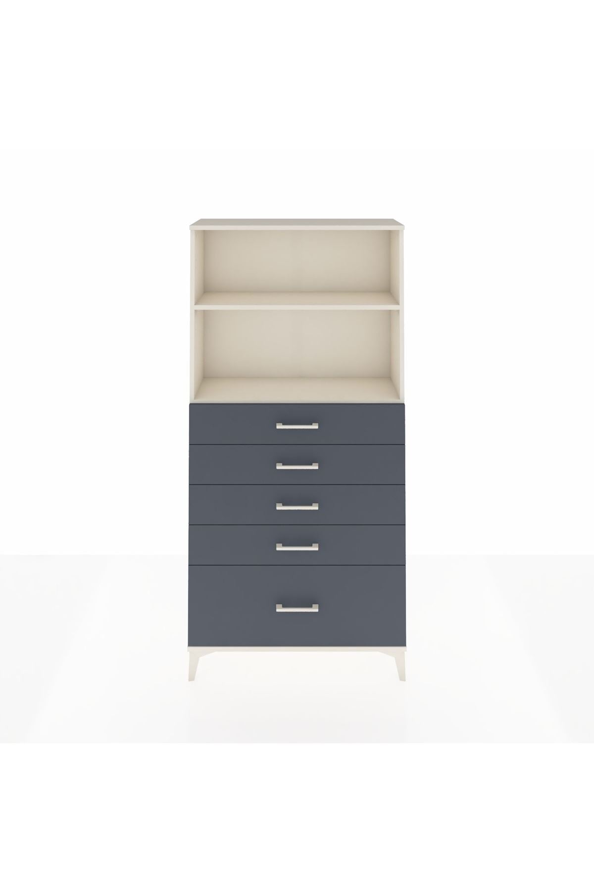 Arges Dolap 2 Raflı 5 Çekmeceli 88x30x182 - S24M040V2A