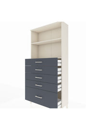 Arges Dolap 2 Raflı 5 Çekmeceli 88x30x182 - S24M040V2A