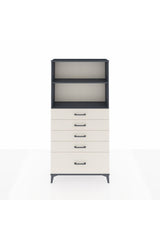 Arges Dolap 2 Raflı 5 Çekmeceli 88x30x182