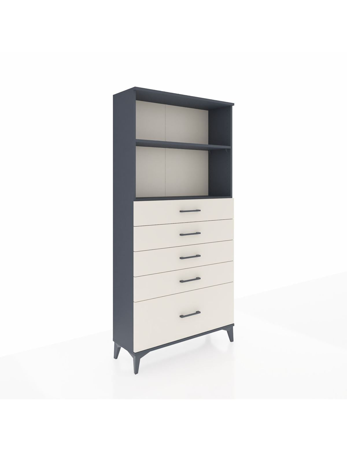 Arges Dolap 2 Raflı 5 Çekmeceli 88x30x182 - S24M040V4A