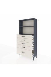 Arges Dolap 2 Raflı 5 Çekmeceli 88x30x182 - S24M040V4A