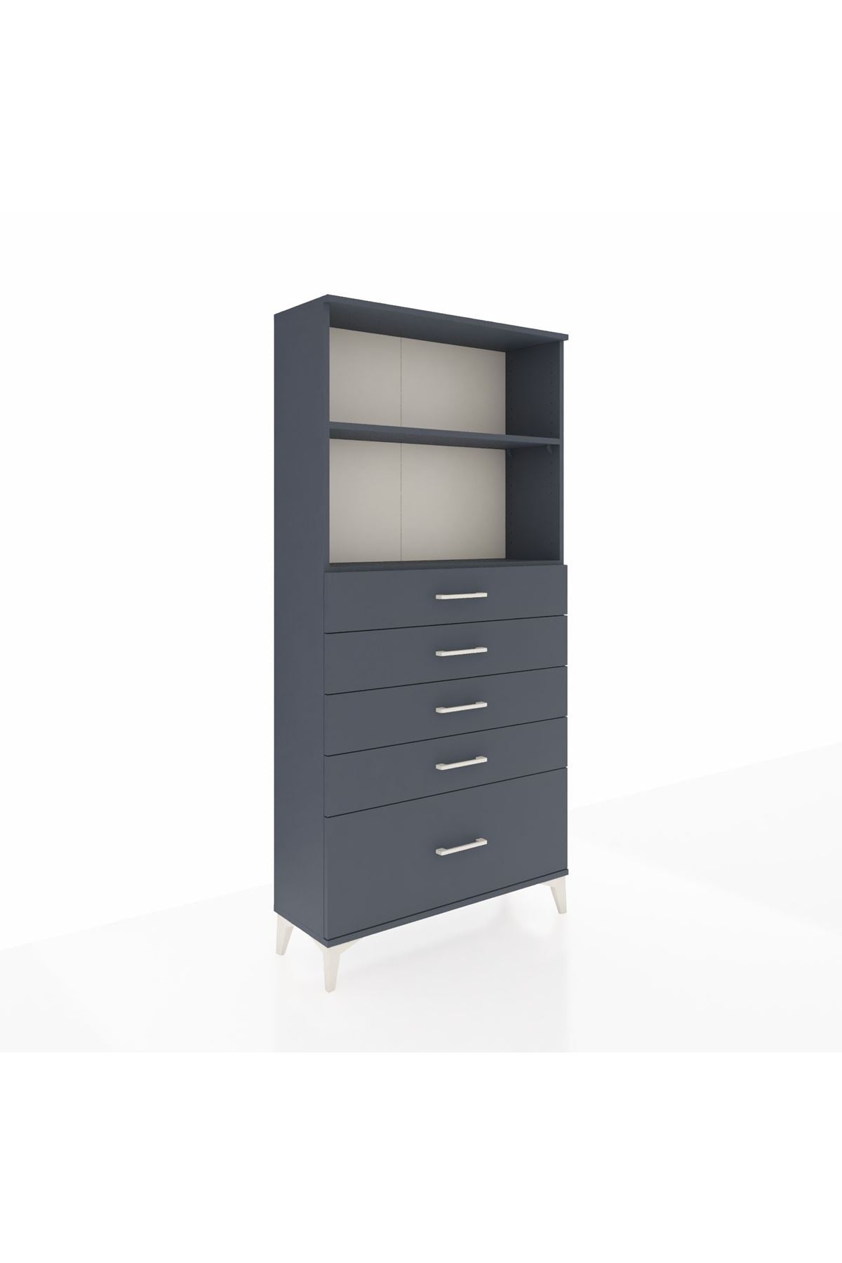Arges Dolap 2 Raflı 5 Çekmeceli 88x30x182 - S24M040V5A