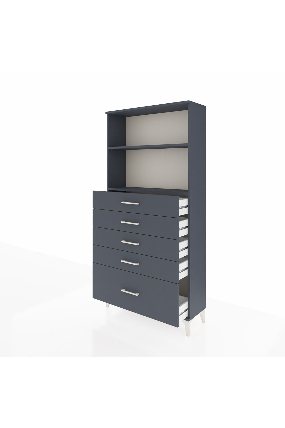 Arges Dolap 2 Raflı 5 Çekmeceli 88x30x182 - S24M040V5A
