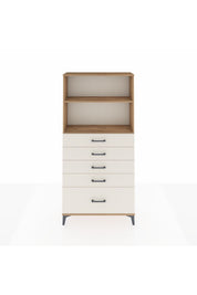 Arges Dolap 2 Raflı 5 Çekmeceli 88x30x182 - S24M040V7A