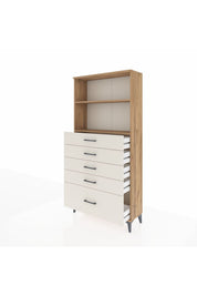 Arges Dolap 2 Raflı 5 Çekmeceli 88x30x182 - S24M040V7A