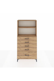 Arges Dolap 2 Raflı 5 Çekmeceli 88x30x182 - S24M040V9A