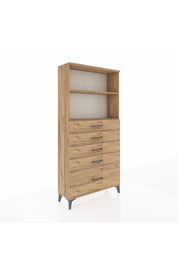 Arges Dolap 2 Raflı 5 Çekmeceli 88x30x182 - S24M040V9A