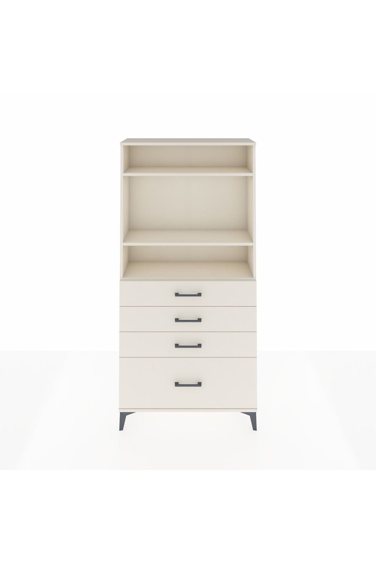 Arges Dolap 3 Raflı 4 Çekmeceli 88x30x182 - S24M041V1A