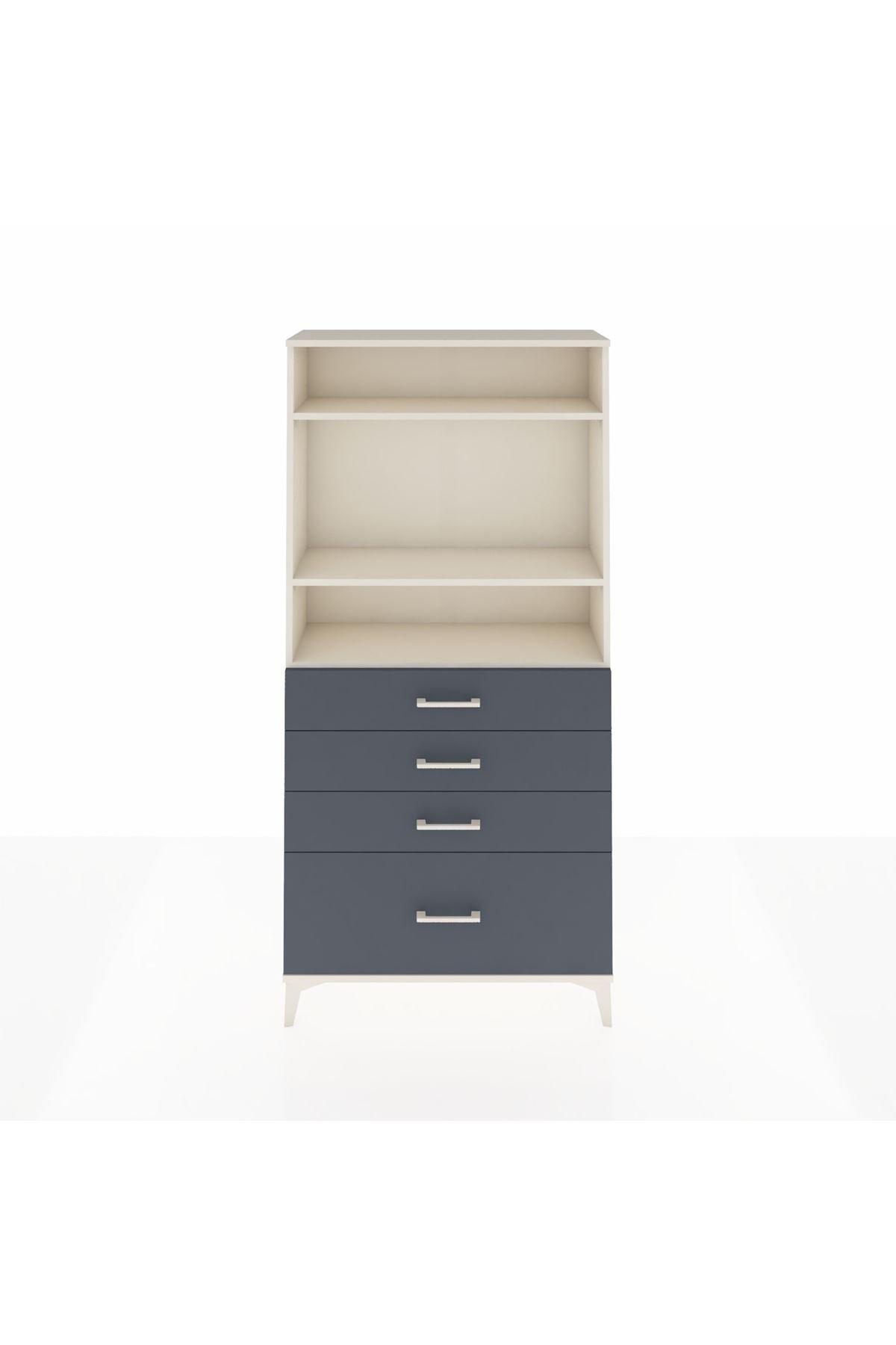 Arges Dolap 3 Raflı 4 Çekmeceli 88x30x182 - S24M041V2A