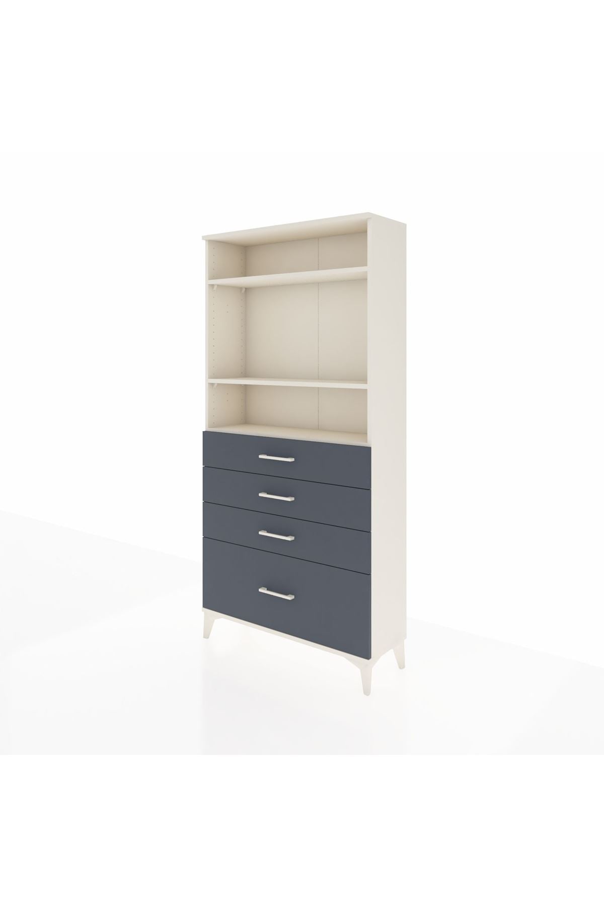 Arges Dolap 3 Raflı 4 Çekmeceli 88x30x182 - S24M041V2A