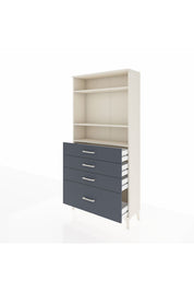 Arges Dolap 3 Raflı 4 Çekmeceli 88x30x182 - S24M041V2A