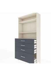 Arges Dolap 3 Raflı 4 Çekmeceli 88x30x182 - S24M041V2A