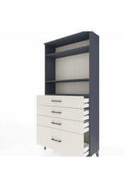 Arges Dolap 3 Raflı 4 Çekmeceli 88x30x182 - S24M041V4A