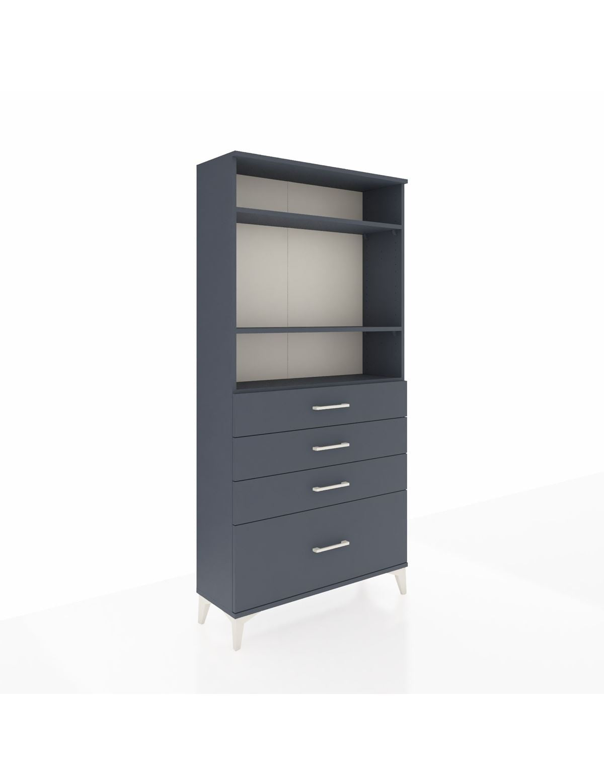 Arges Dolap 3 Raflı 4 Çekmeceli 88x30x182 - S24M041V5A