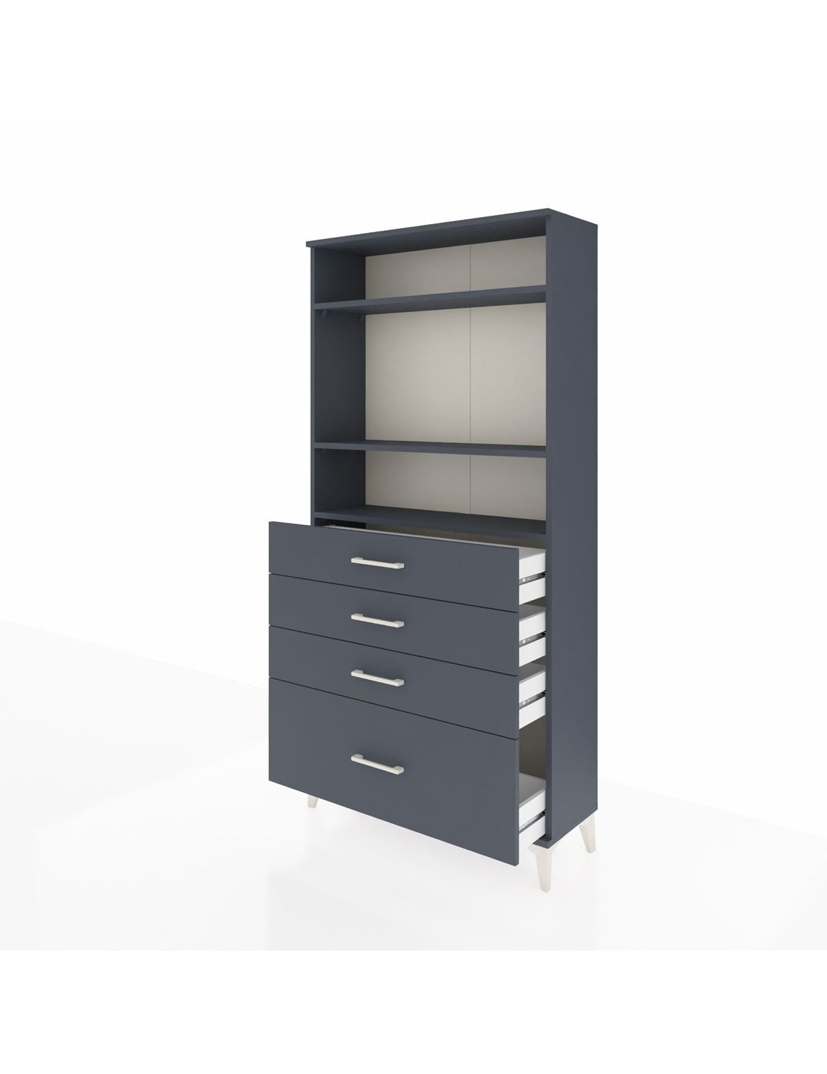 Arges Dolap 3 Raflı 4 Çekmeceli 88x30x182 - S24M041V5A