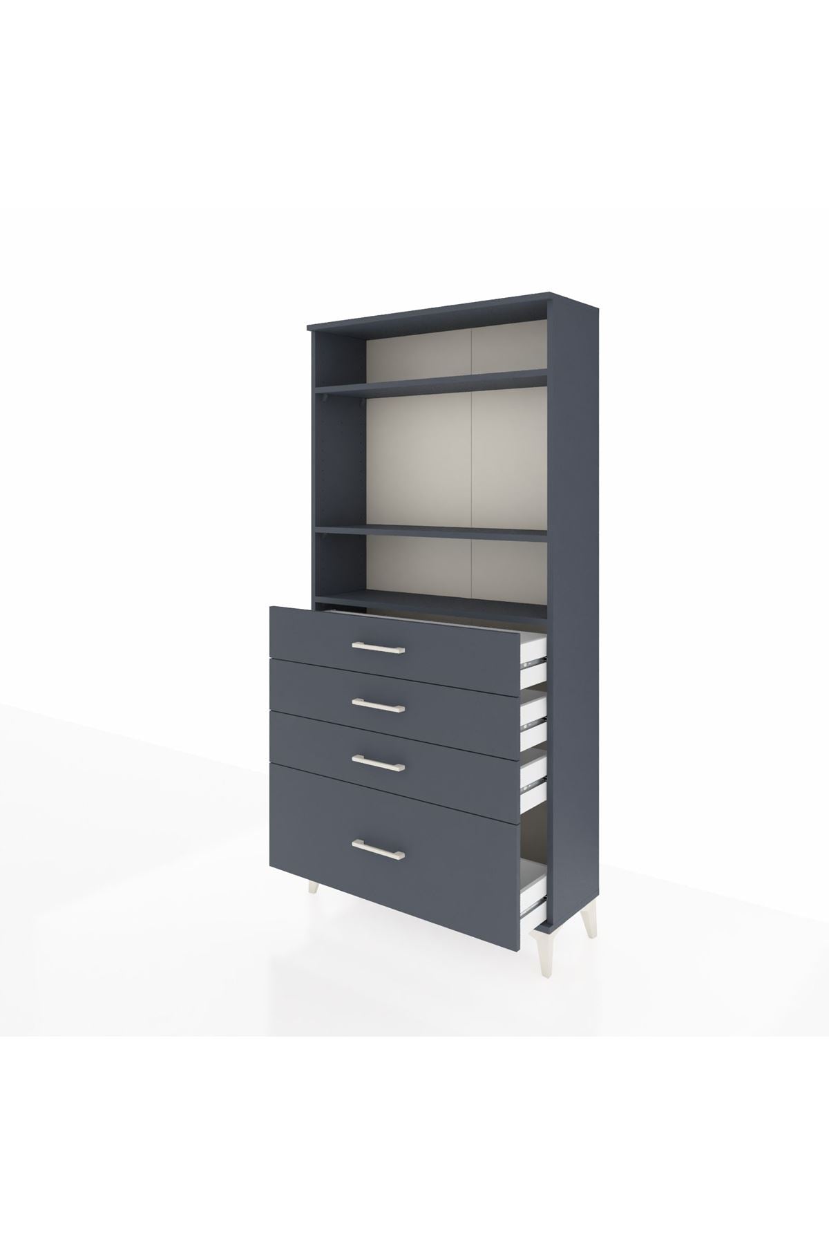 Arges Dolap 3 Raflı 4 Çekmeceli 88x30x182 - S24M041V5A