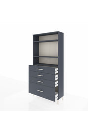 Arges Dolap 3 Raflı 4 Çekmeceli 88x30x182 - S24M041V5A