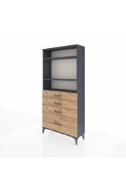 Arges Dolap 3 Raflı 4 Çekmeceli 88x30x182 - S24M041V6A