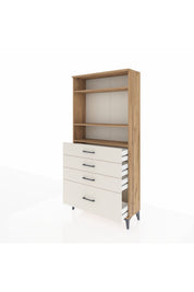 Arges Dolap 3 Raflı 4 Çekmeceli 88x30x182 - S24M041V7A