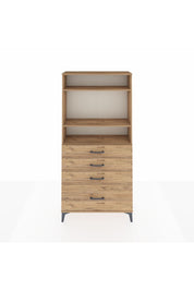 Arges Dolap 3 Raflı 4 Çekmeceli 88x30x182 - S24M041V9A