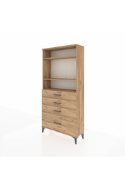 Arges Dolap 3 Raflı 4 Çekmeceli 88x30x182 - S24M041V9A