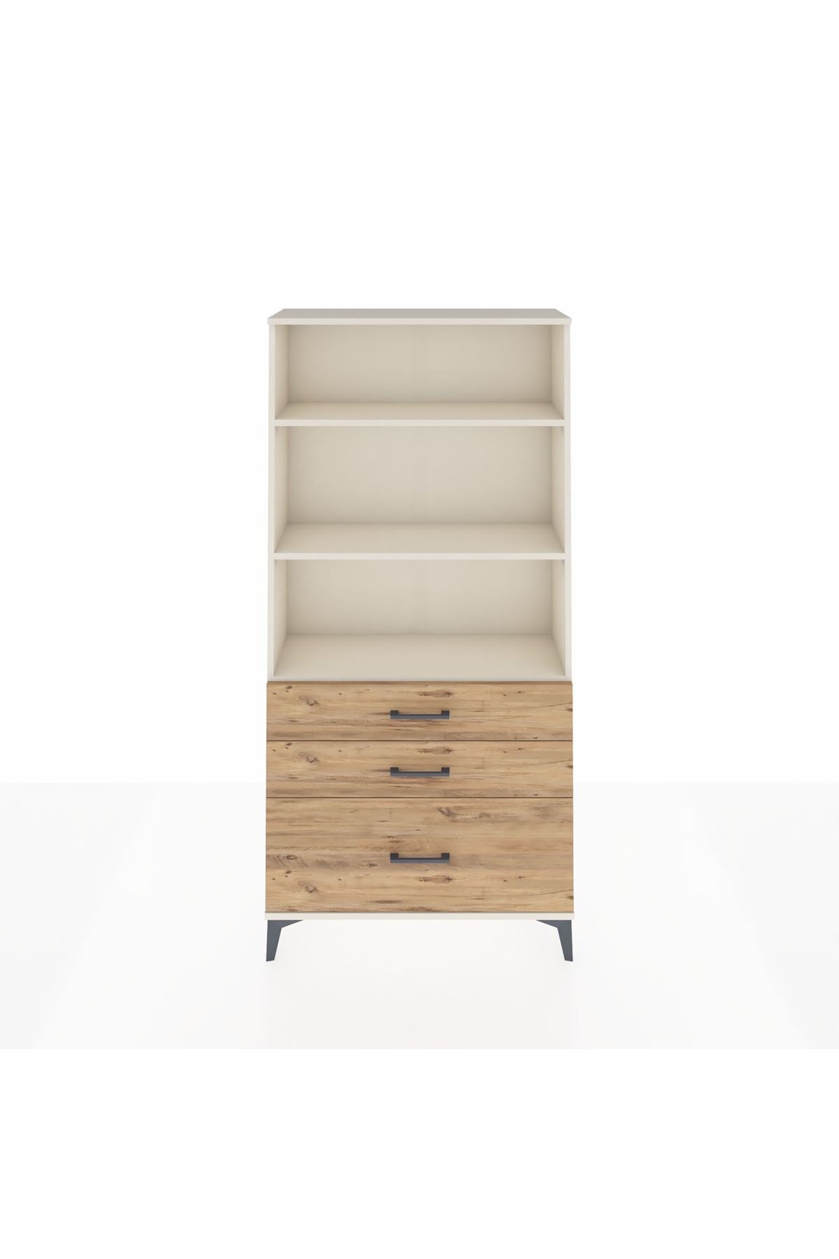 Arges Dolap 3 Raflı 3 Çekmeceli 88x30x182 - S24M042V3A