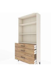 Arges Dolap 3 Raflı 3 Çekmeceli 88x30x182 - S24M042V3A
