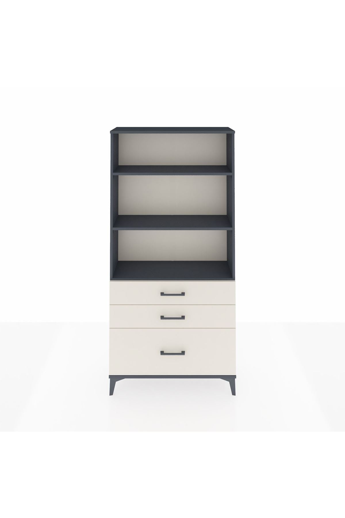Arges Dolap 3 Raflı 3 Çekmeceli 88x30x182 - S24M042V4A
