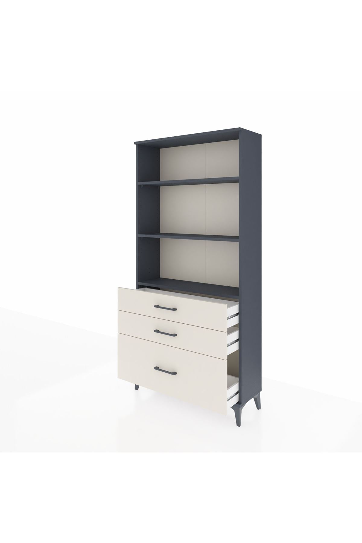 Arges Dolap 3 Raflı 3 Çekmeceli 88x30x182 - S24M042V4A