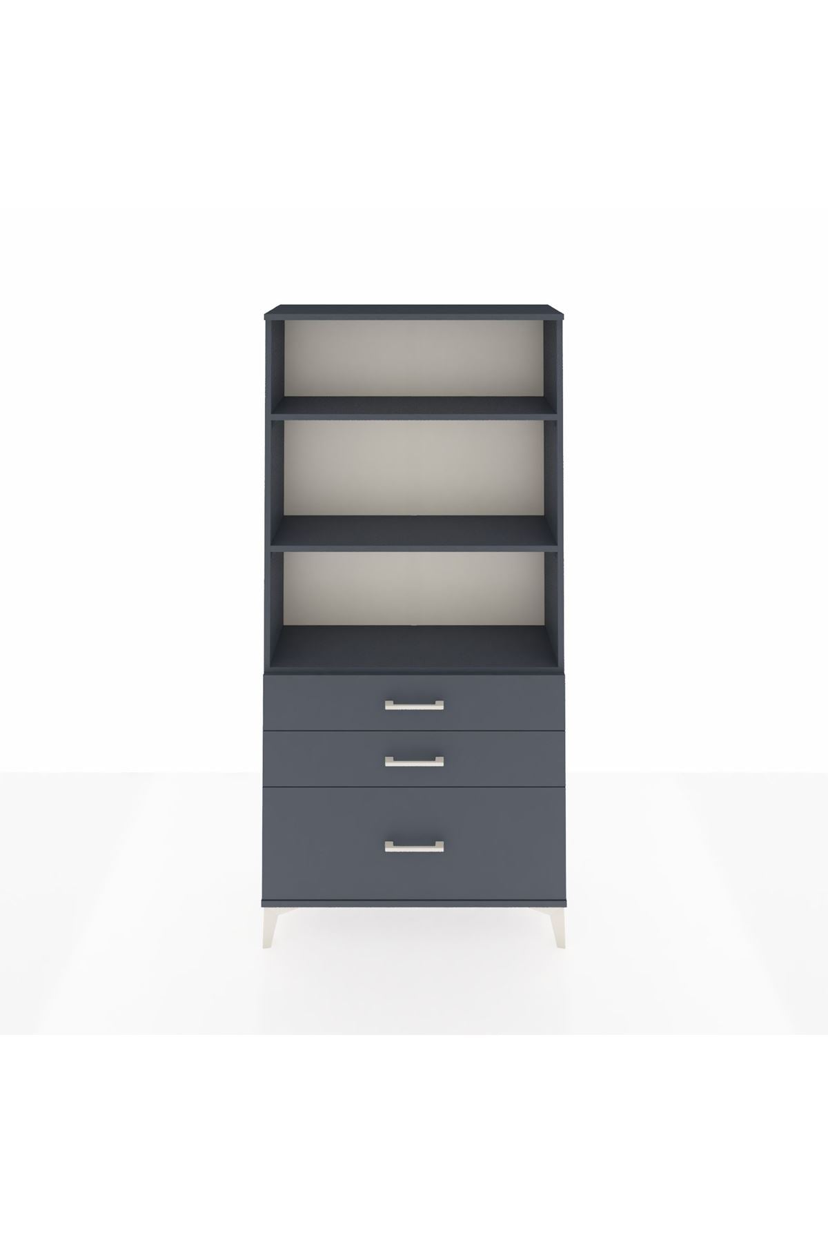 Arges Dolap 3 Raflı 3 Çekmeceli 88x30x182 - S24M042V5A