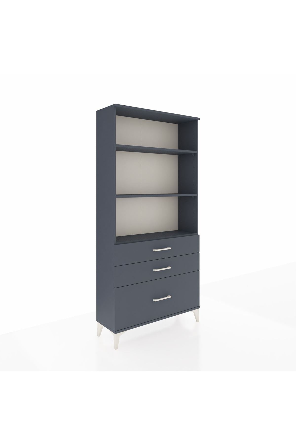 Arges Dolap 3 Raflı 3 Çekmeceli 88x30x182 - S24M042V5A