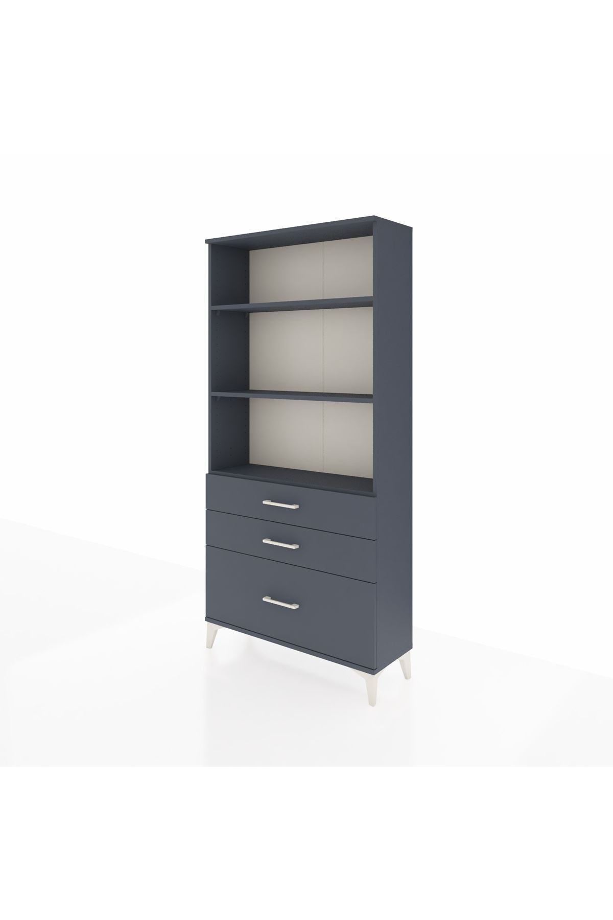Arges Dolap 3 Raflı 3 Çekmeceli 88x30x182 - S24M042V5A