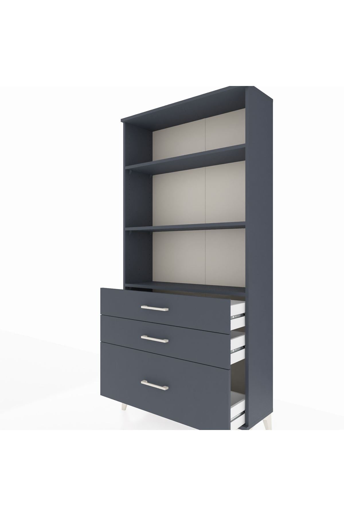 Arges Dolap 3 Raflı 3 Çekmeceli 88x30x182 - S24M042V5A
