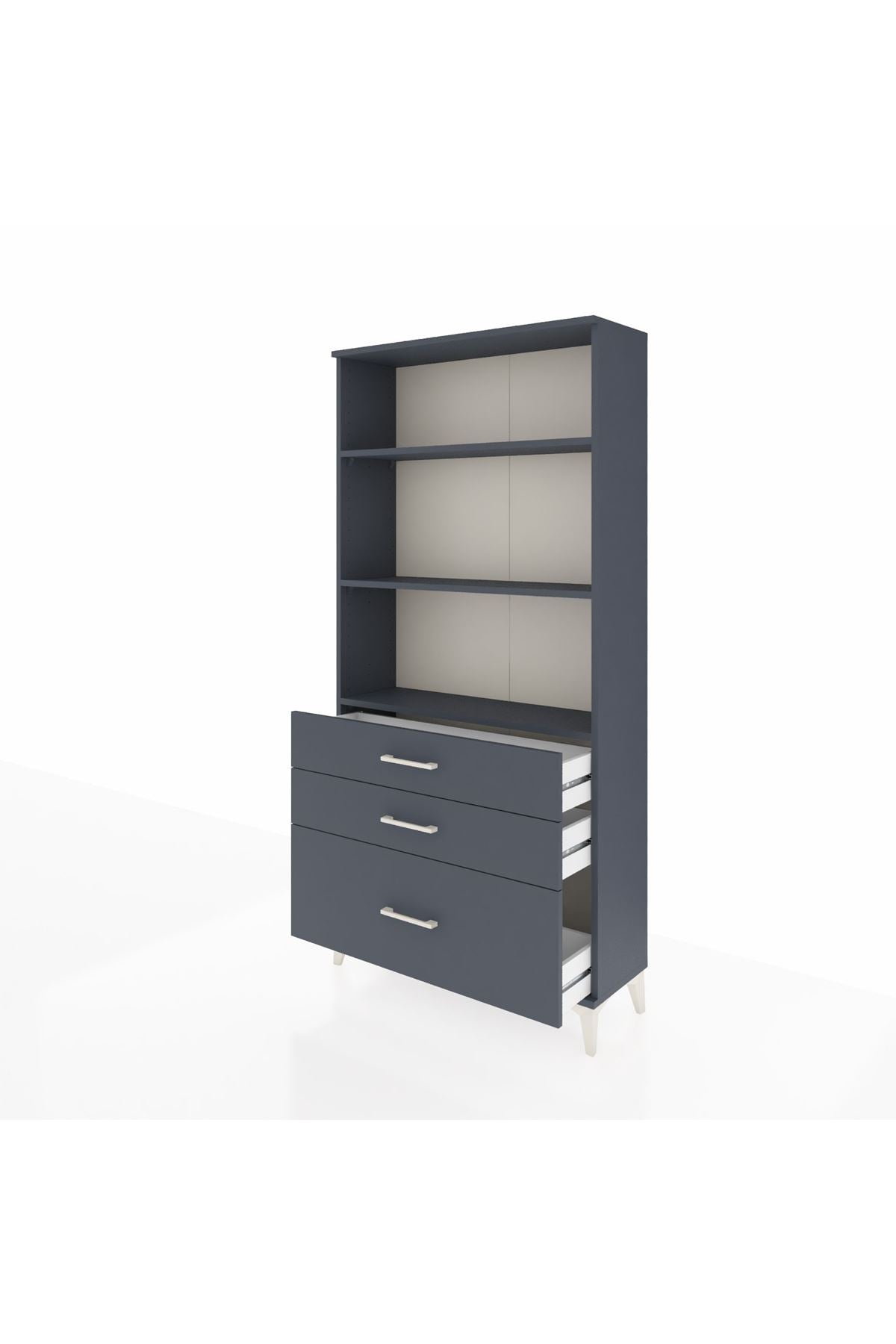 Arges Dolap 3 Raflı 3 Çekmeceli 88x30x182 - S24M042V5A