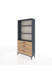 Arges Dolap 3 Raflı 3 Çekmeceli 88x30x182 - S24M042V6A