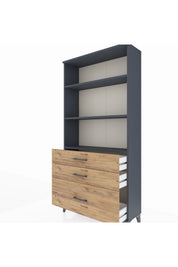 Arges Dolap 3 Raflı 3 Çekmeceli 88x30x182 - S24M042V6A