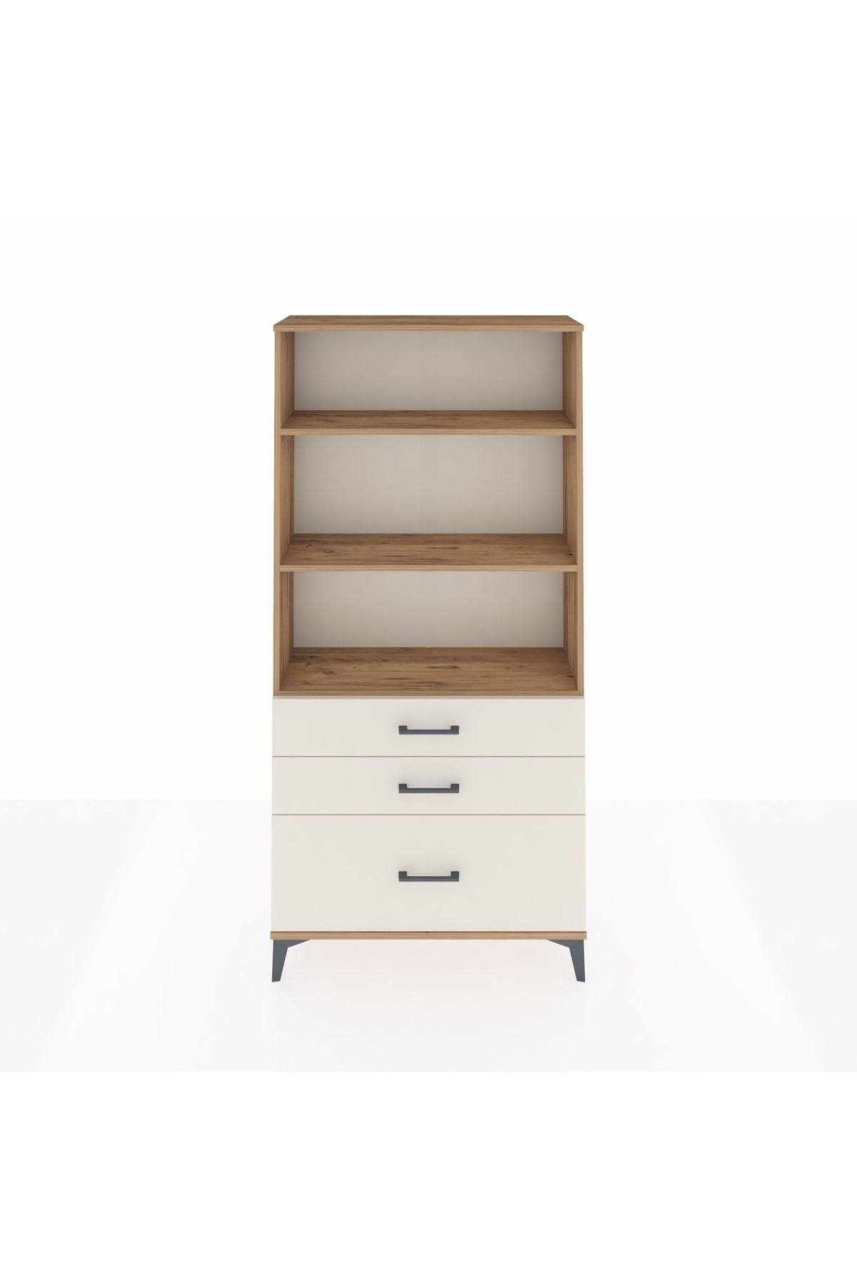Arges Dolap 3 Raflı 3 Çekmeceli 88x30x182 - S24M042V7A