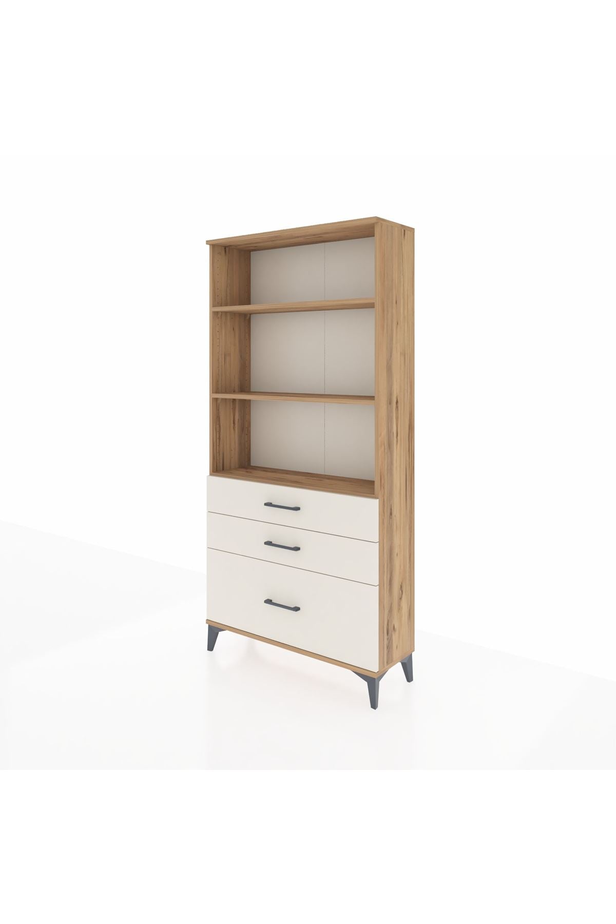 Arges Dolap 3 Raflı 3 Çekmeceli 88x30x182 - S24M042V7A