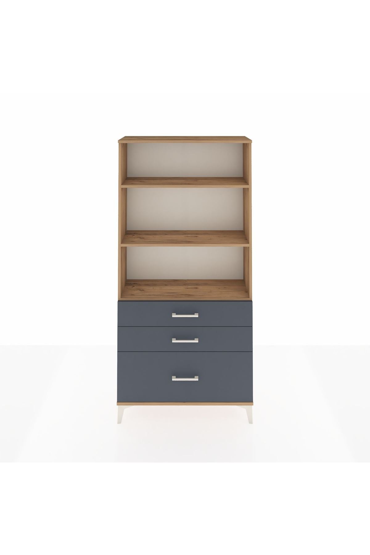 Arges Dolap 3 Raflı 3 Çekmeceli 88x30x182 - S24M042V8A