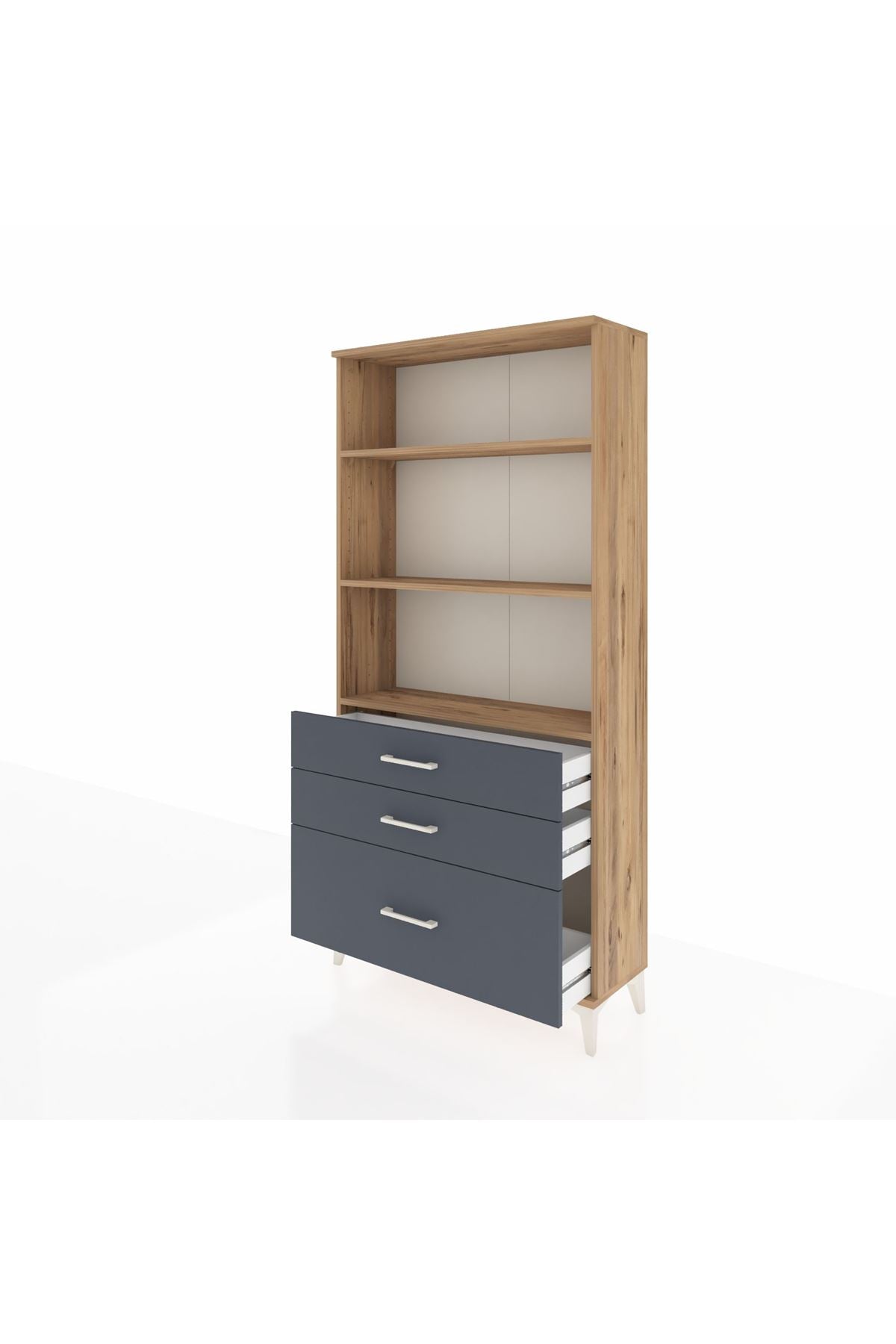 Arges Dolap 3 Raflı 3 Çekmeceli 88x30x182 - S24M042V8A
