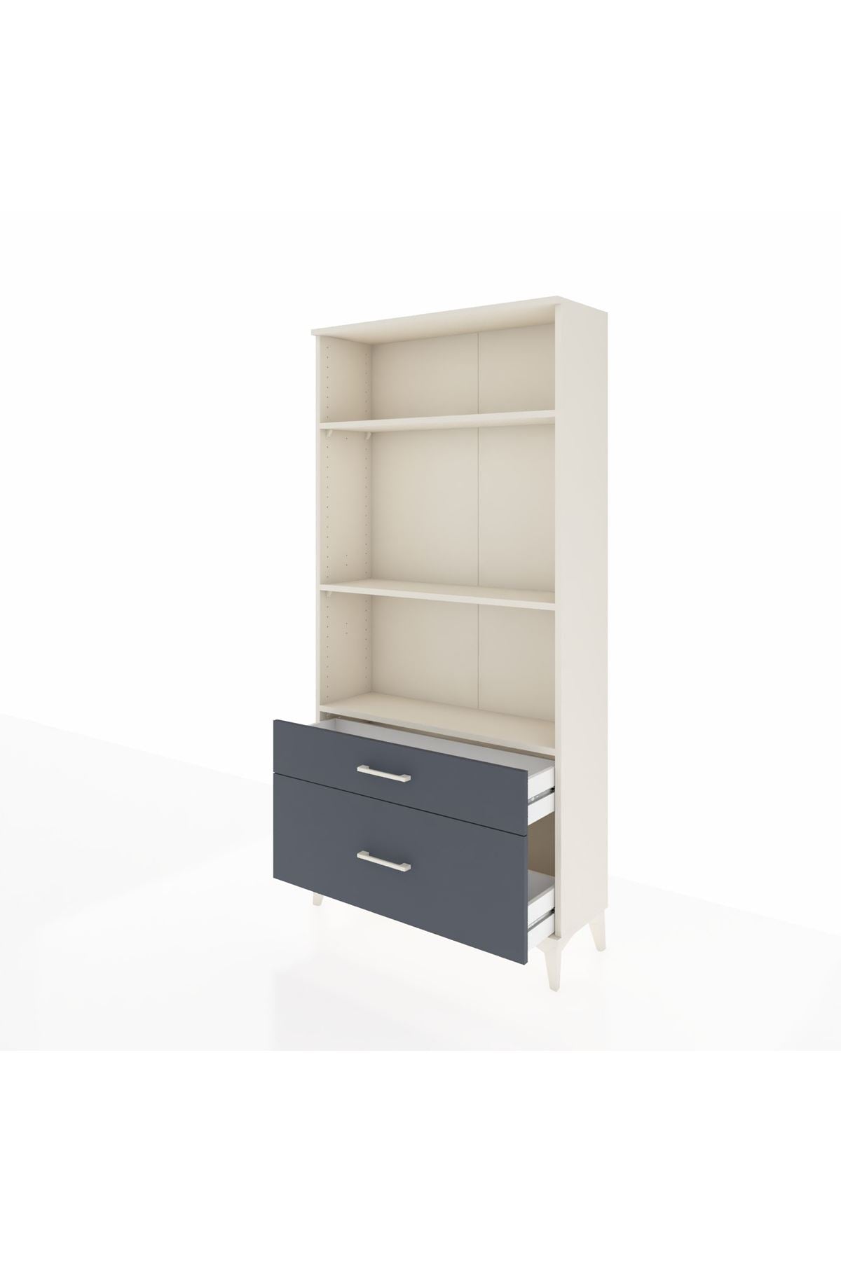 Arges Dolap 3 Raflı 2 Çekmeceli 88x30x182 - S24M043V2A