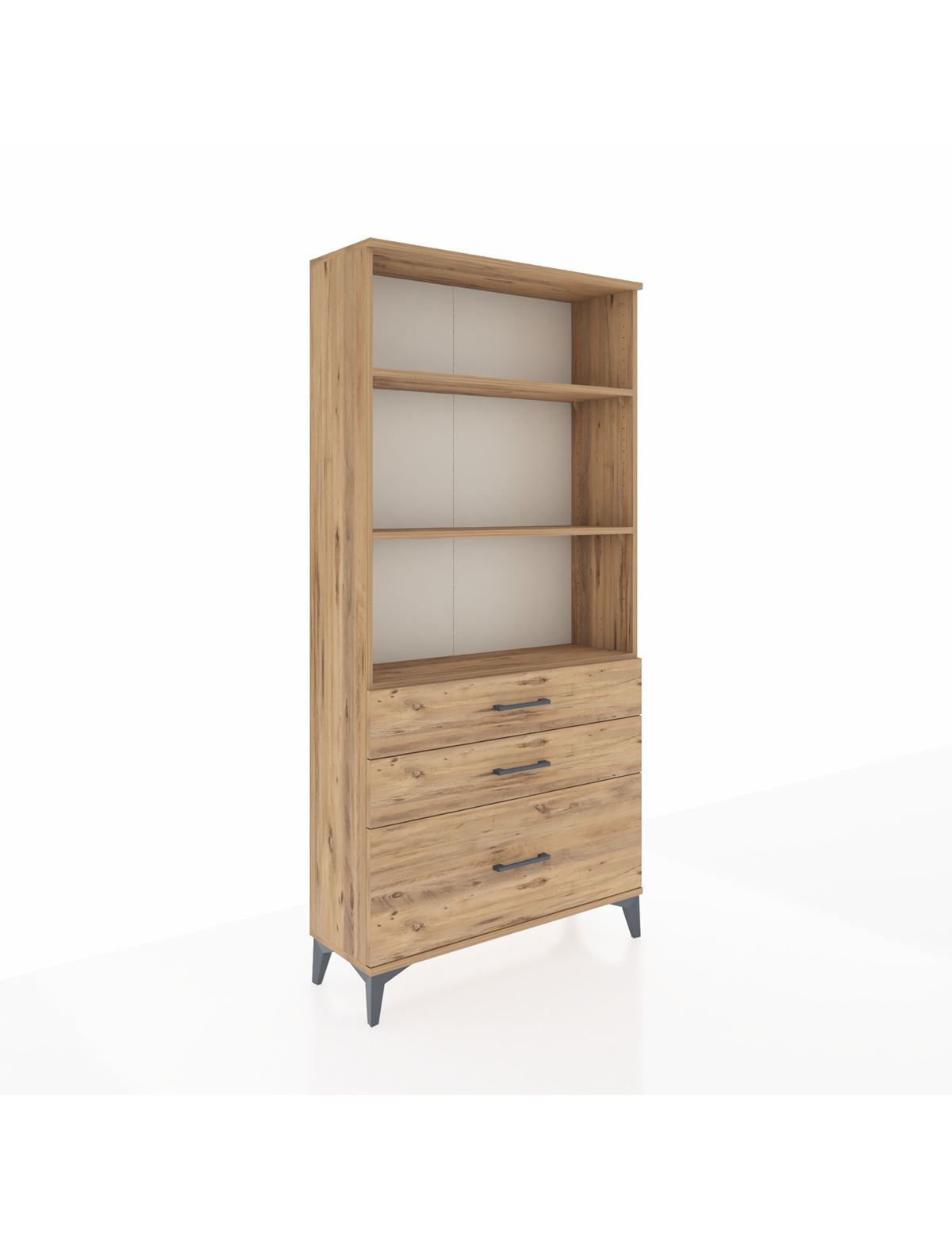 Arges Dolap 3 Raflı 3 Çekmeceli 88x30x182 - S24M042V9A