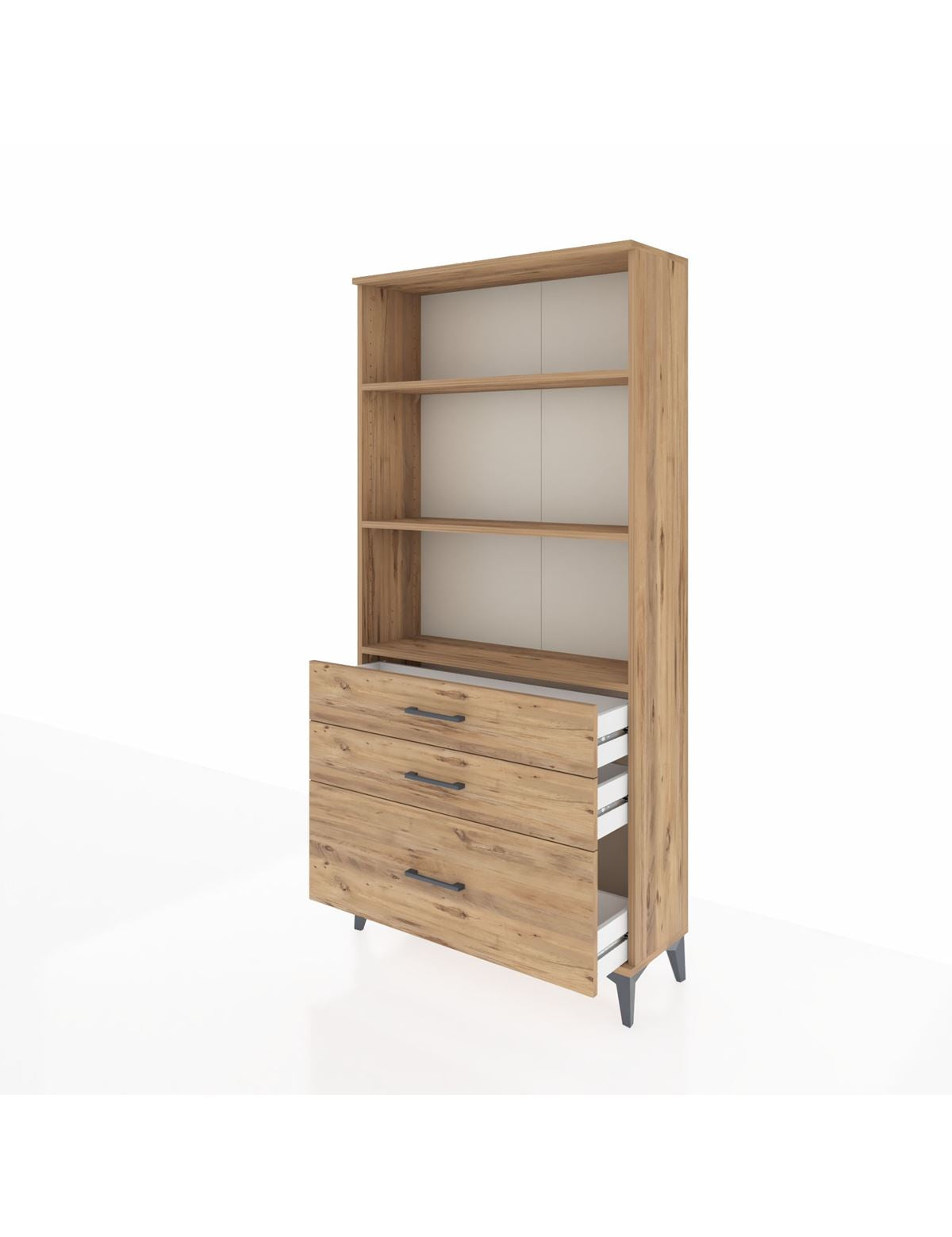 Arges Dolap 3 Raflı 3 Çekmeceli 88x30x182 - S24M042V9A