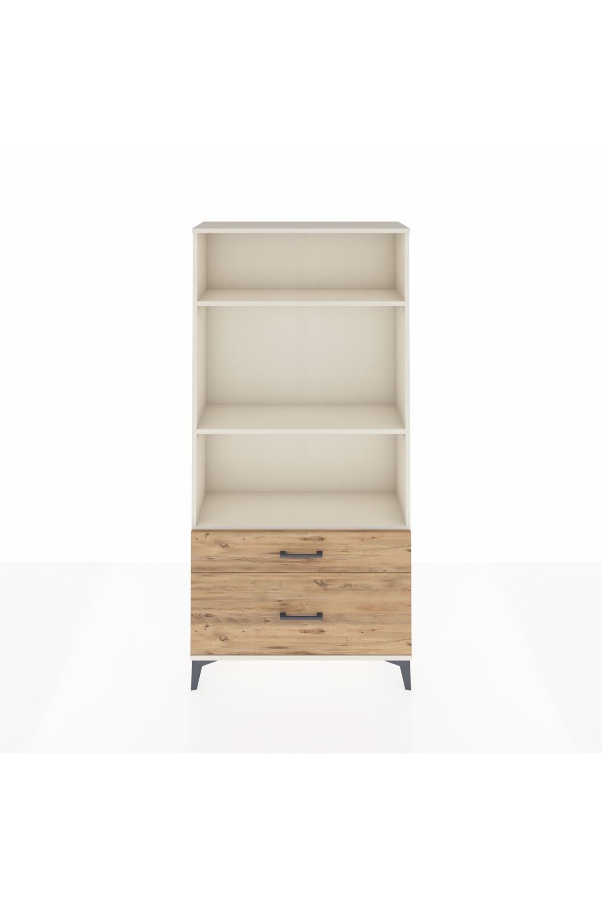 Arges Dolap 3 Raflı 2 Çekmeceli 88x30x182 - S24M043V3A